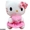 Gấu Bông Mèo Hello Kitty Nơ Tim