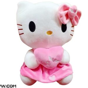 Gấu Bông Mèo Hello Kitty Nơ Tim